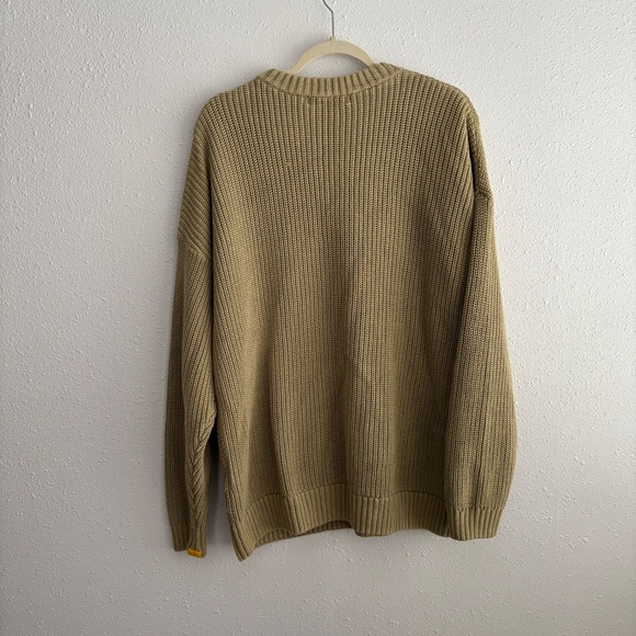 Yellow Label Co chunky knit crew in Tan - Picture 4 of 8